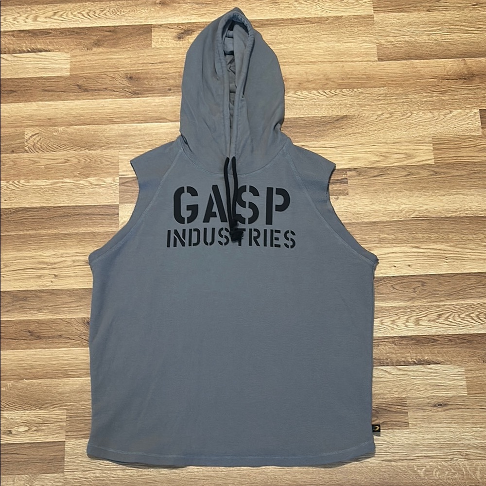 Gray Sleeveless Thermal SL Hoodie XL
